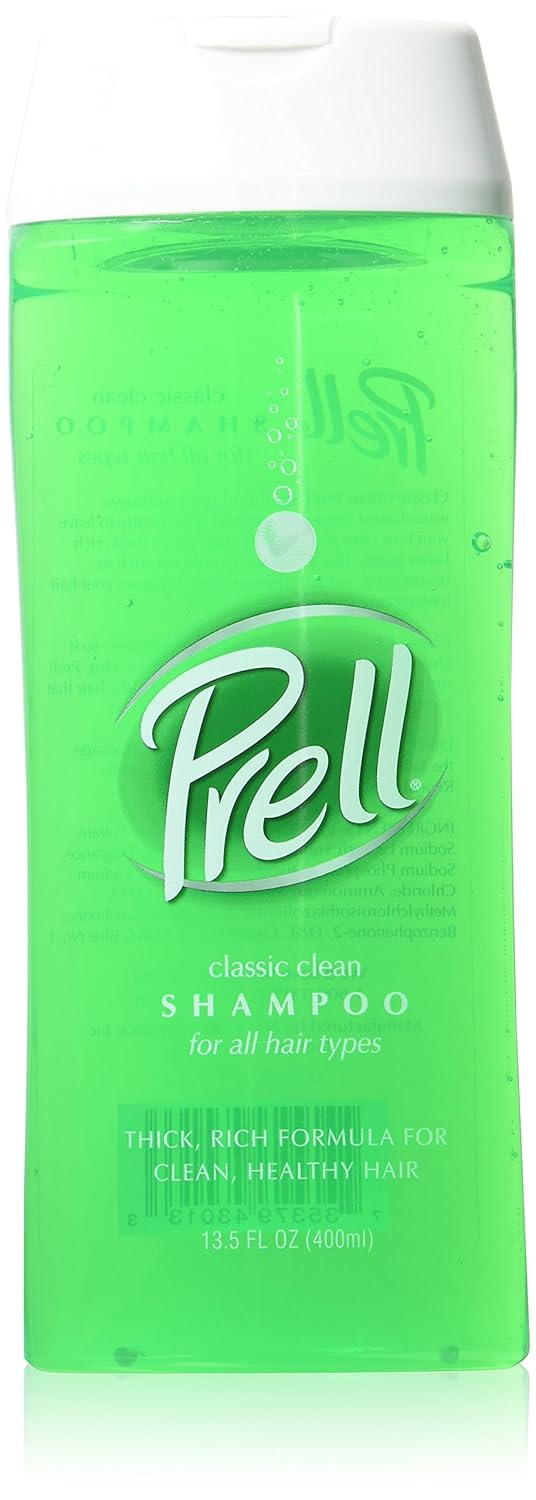Prell Shampoo, Classic Clean 13.5 Fluid Ounce, 5 Count.