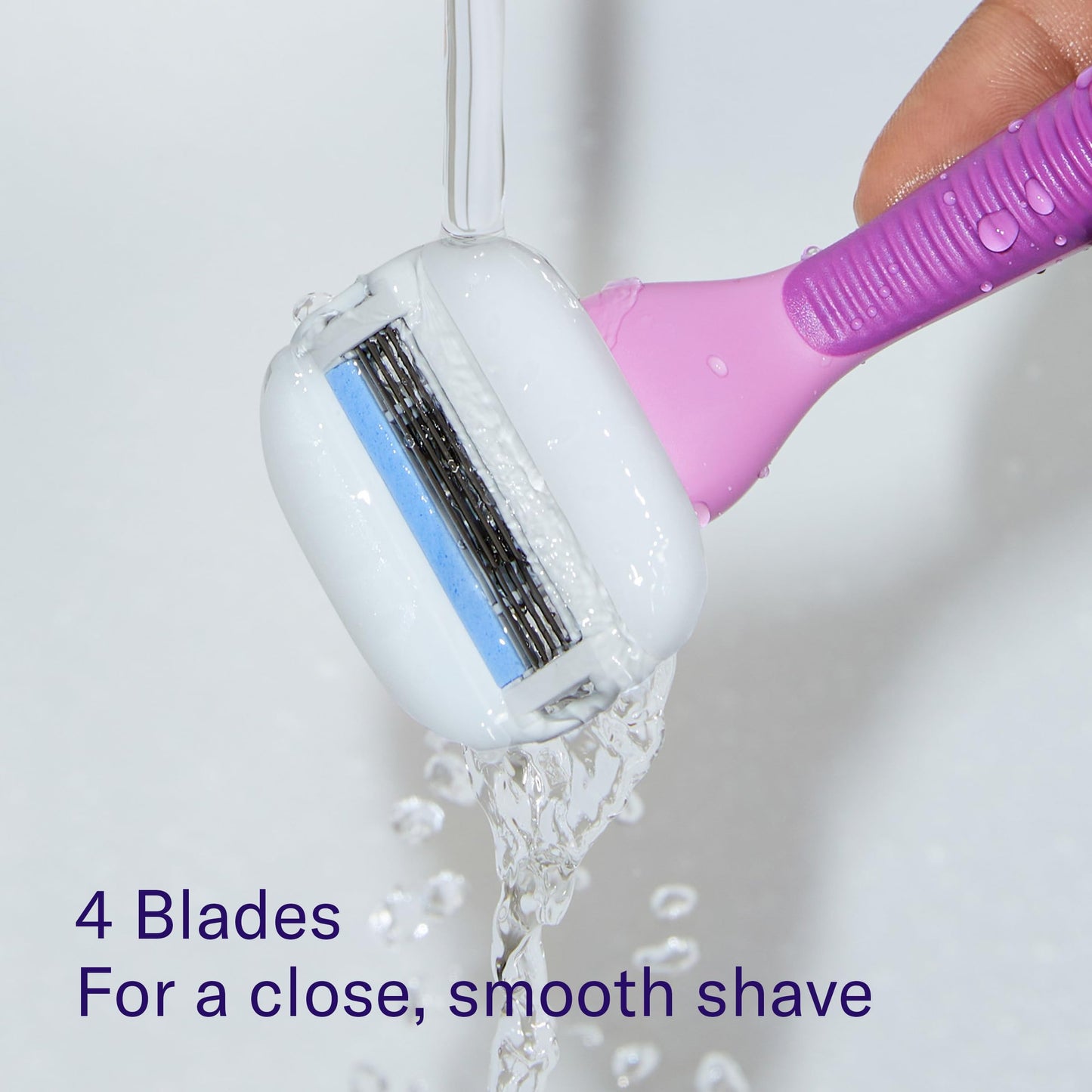 Flamingo Moisture Plus Women's Razor Set - Razor Handle, Blade Refill, and Shower Holde