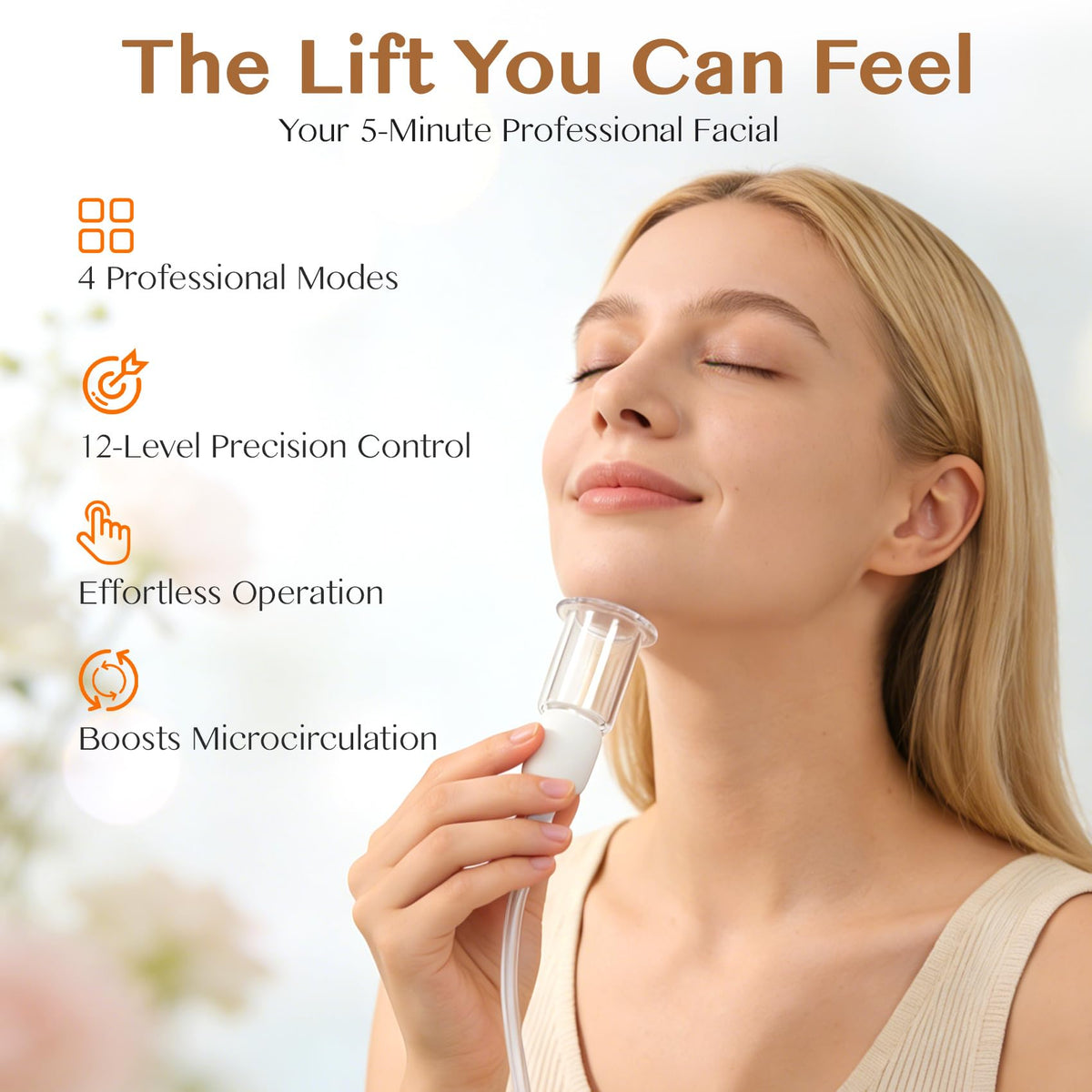 Drizzlen 3-in-1 Electric Facial Cupping Set, 6 Glass Cups for Face, Eye & Neck Massage, Reduce Puffiness & Improve Skin Appearance