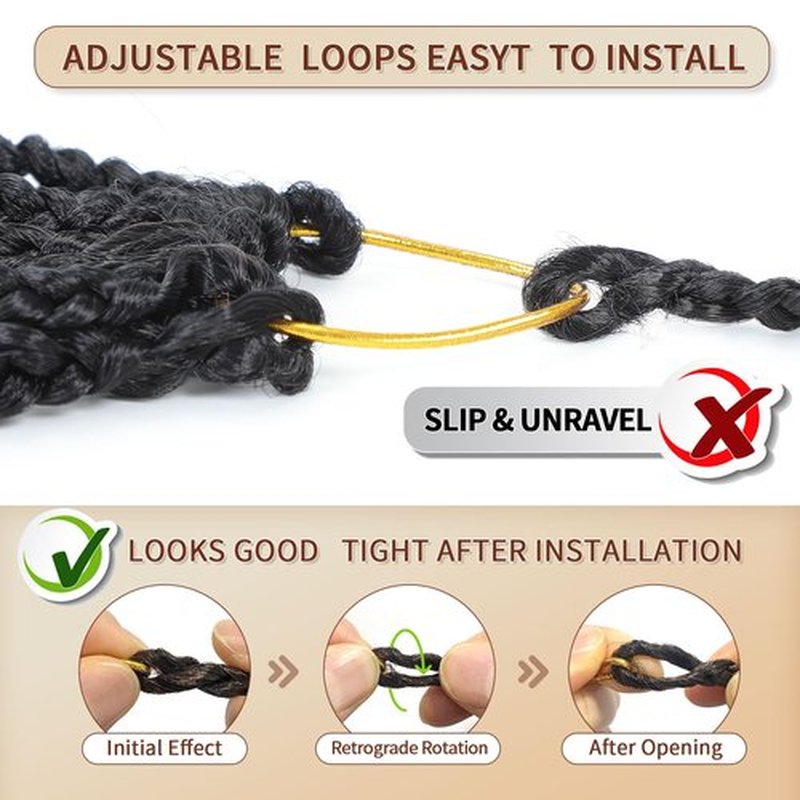 Karida Goddess Box Braids Crochet Hair 12 Inch, 9 Packs Boho Box Braids Crochet Hair For Black Women, 3X Crochet Braids Bohemian Crochet Braids With Curly Ends (12 Inch, 1B/99J/530#)