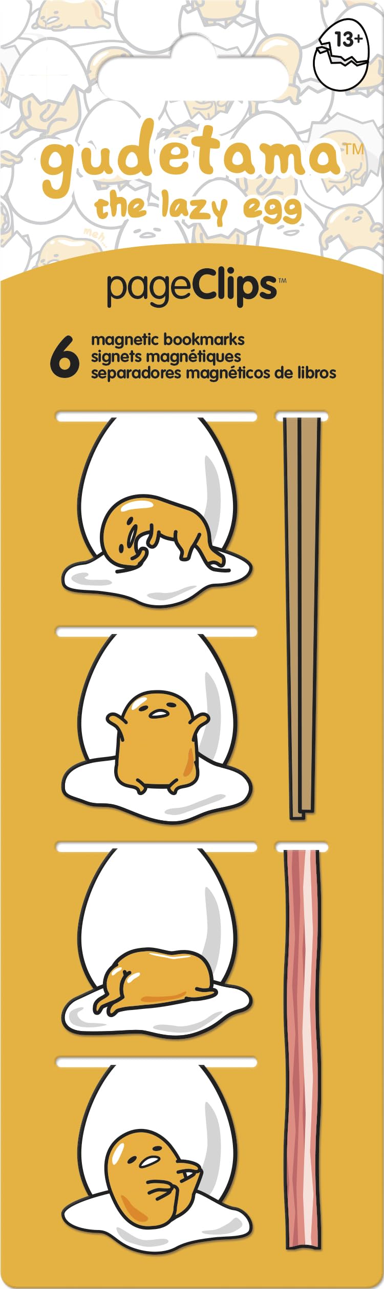 Gudetama Magnetic Page Clips (6-Pack) Stationery