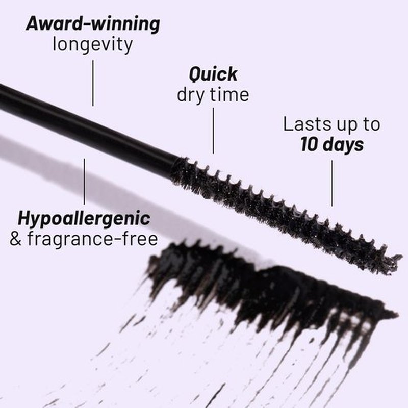 Lilac St - PRO Lash Glue (Black) - Lash Cluster Glue - Quick Dry Formula - Mini Mascara Wand Applicator - Strong & Flexible Hold - Waterproof - Sensitive Eyes Safe - Cruelty Free, Vegan, Women Founded