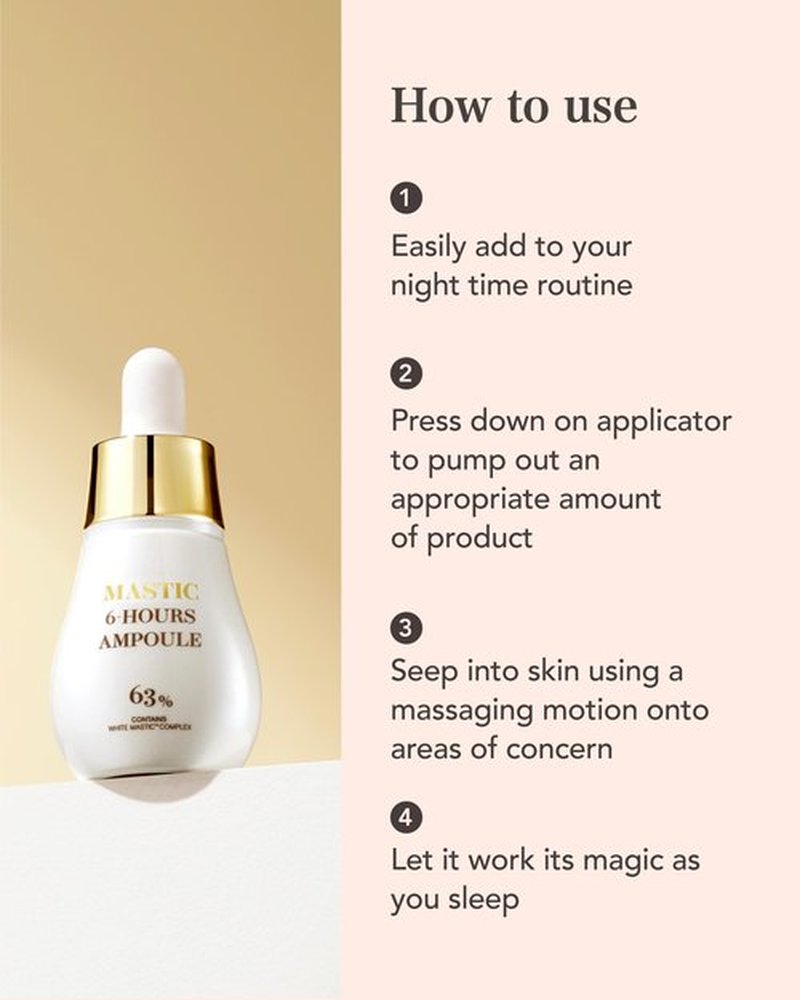 MASTINA Mastic Ampoule Serum Spoid Type Set(Dropper Type, 0.5fl oz, pack of 3) - Serum for Even Skin Tone and Elasticity. Fermented Mastic Gum