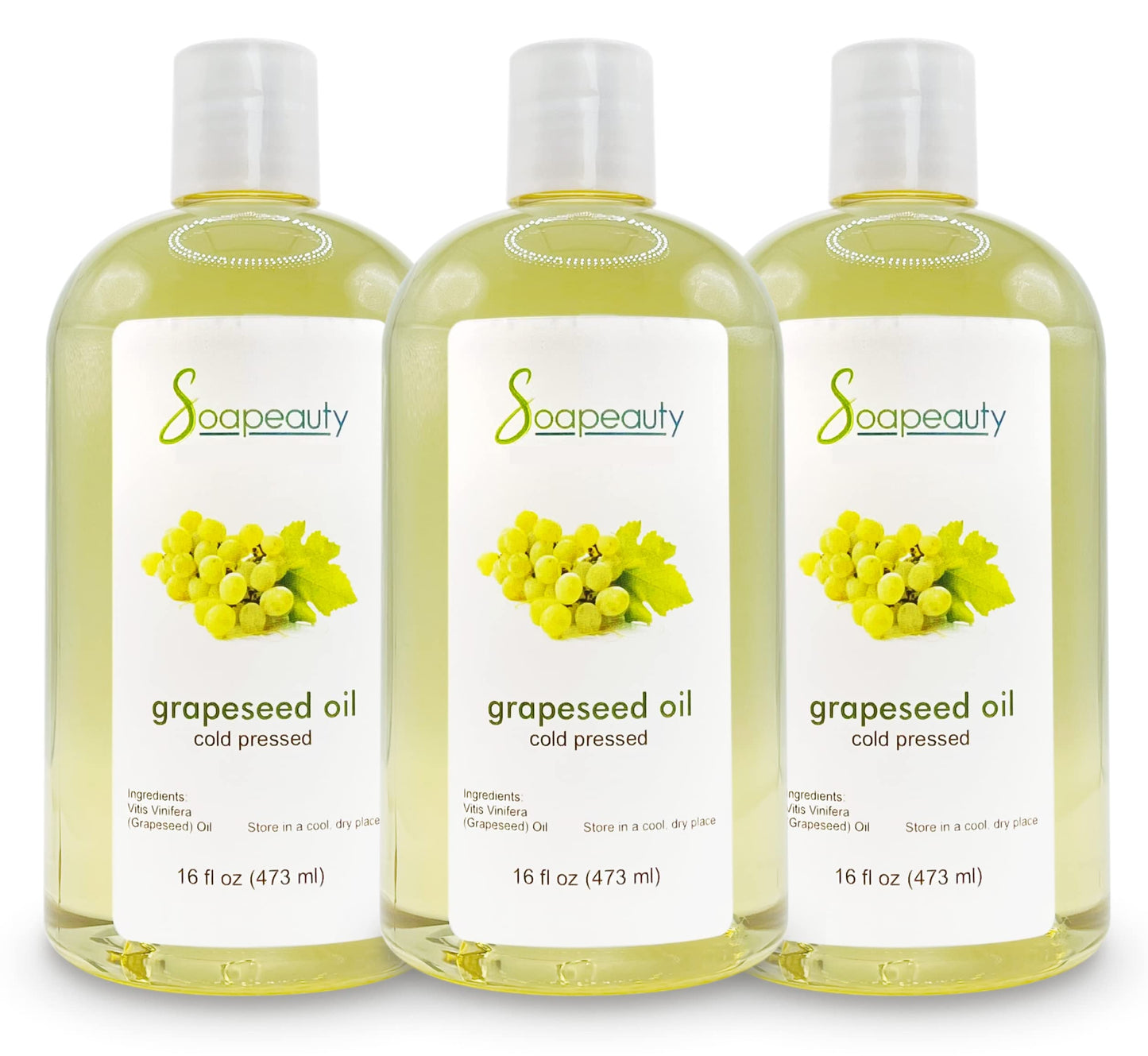 GRAPESEED OIL Cold Pressed Unrefined | 100% Natural Available in Bulk | Carrier for Essential Oils, Face, Skin, Hair Moisturizer, Soap Making | 48 OZ
