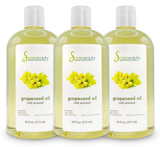 GRAPESEED OIL Cold Pressed Unrefined | 100% Natural Available in Bulk | Carrier for Essential Oils, Face, Skin, Hair Moisturizer, Soap Making | 48 OZ