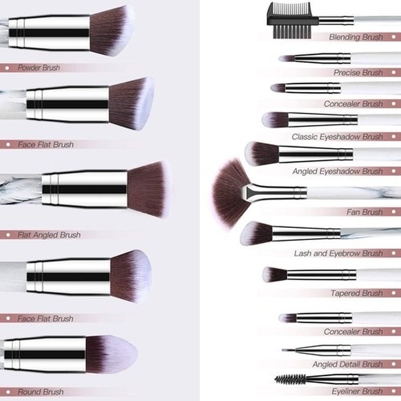 Makeup Brushes Makeup Brush Set, BESTOPE PRO Makeup Brushes Kit, 16Pcs Professional Makeup Brush Set for Eye and Face, Foundation Powder Concealers Blush Eyeshadow Brush Make UP Brushes Kit Marble