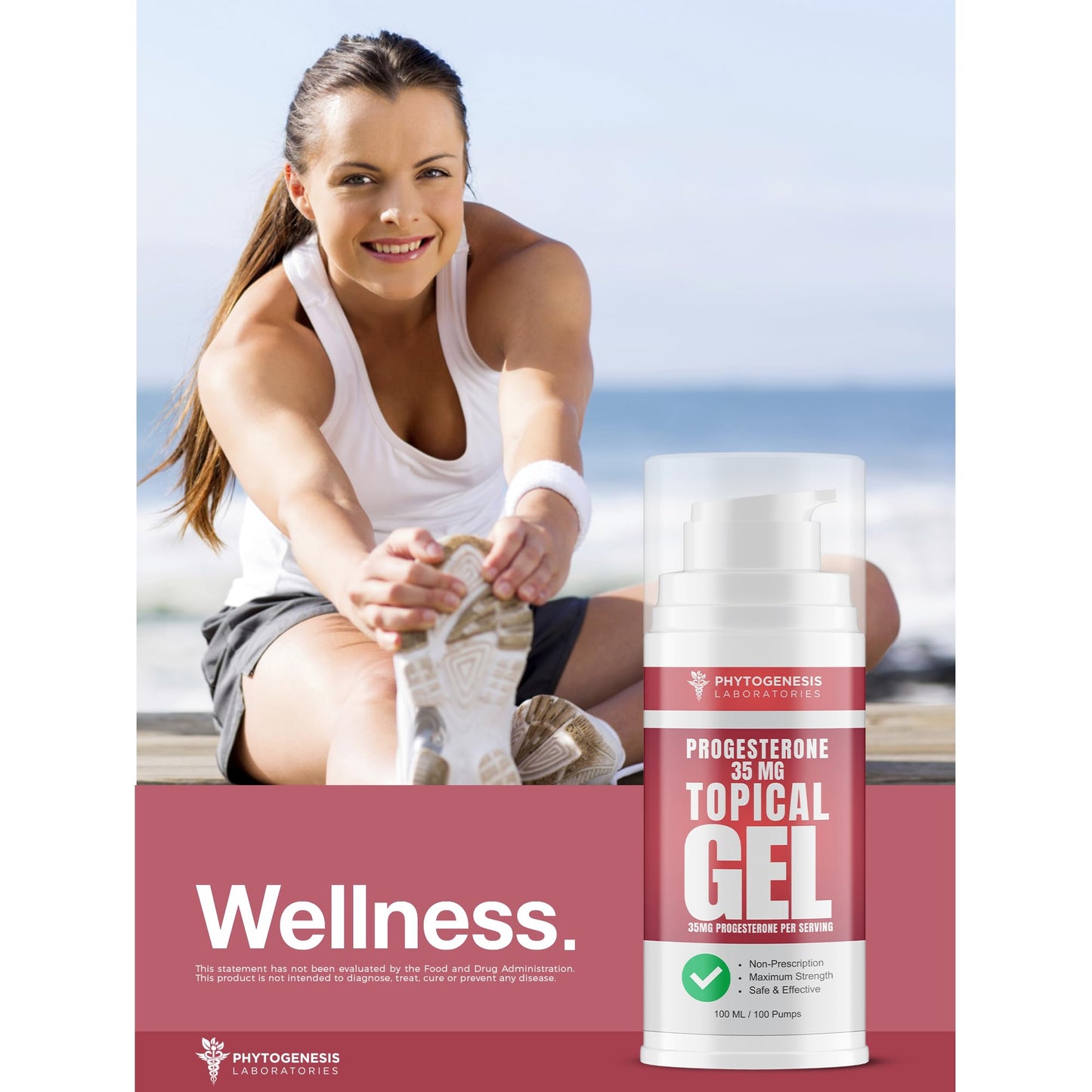 Topical Progesterone Gel – 35mg Per Serving – High Absorption Transdermal Formula – Topical Progesterone Support – Hormone Balance Support – 4oz