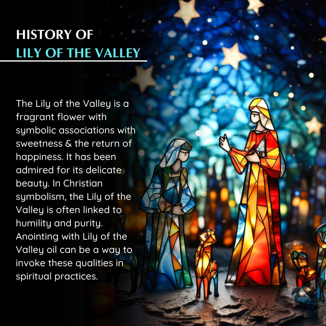 Lily of The Valley Anointing Oil 9ml (0.3 fl oz.)| Blessings from The Holy Lands | Blessed Olive Oil from Jerusalem with Biblical Spices | Natural Ingredients | Holy Oils for Prayer and Protection