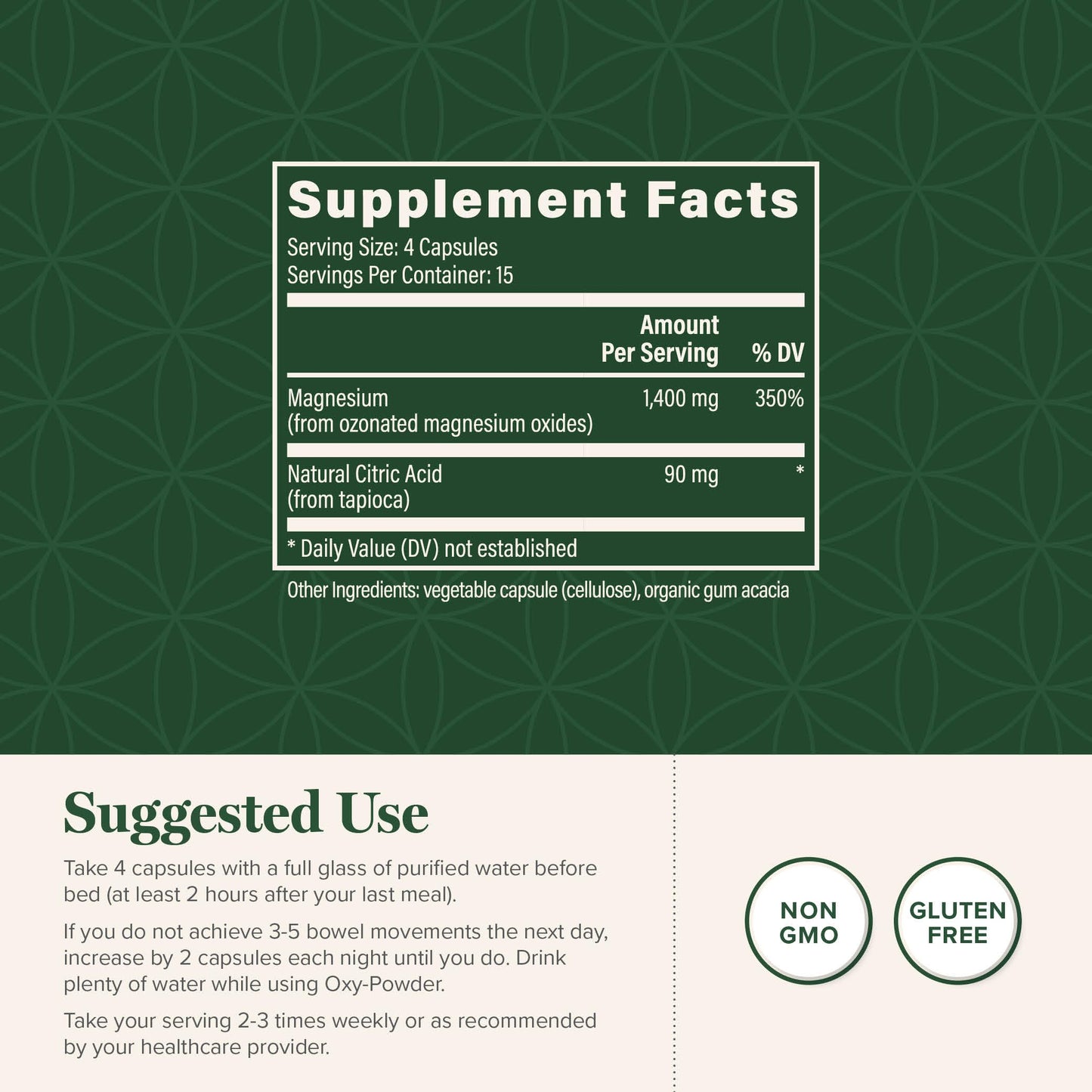 Global Healing Oxy-Powder Colon Cleanse, Constipation Relief for Women & Men, Magnesium Oxide Colon Cleanser & Detox for Weight Loss, Gut Cleanse Detox for Women and Men