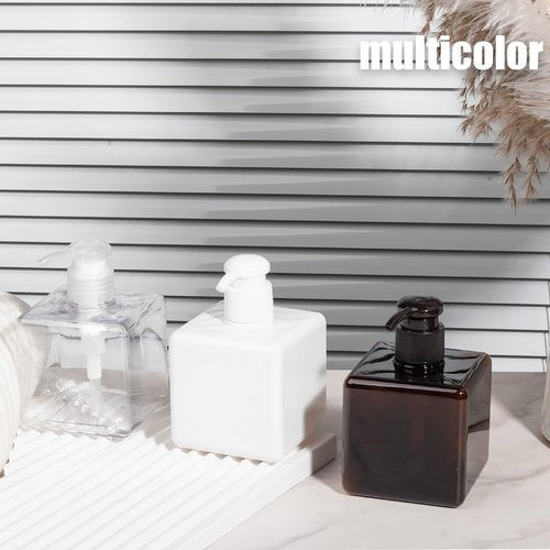 Pump Bottle, Refillable Plastic Empty Lotion Soap Dispenser Liquid Container for Bathroom Shampoo and Body Wash, 8.5oz/250ml Clear 2 Pack