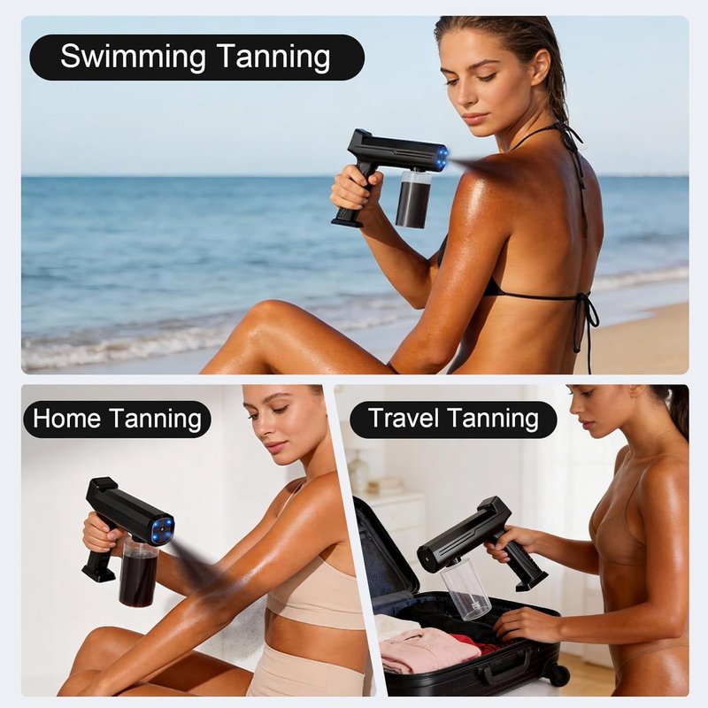 Spray Tan Machine - Cordless Portable Spray Tan Gun with One-Touch Operation | Long Battery Life for Home & Travel