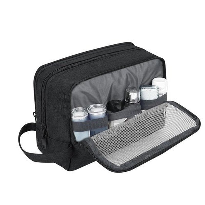 Toiletry Bag for Men Hanging Dopp Kit Water Resistant Shaving Bag Small Toiletry Bag for Traveling (Denim Pure Black)