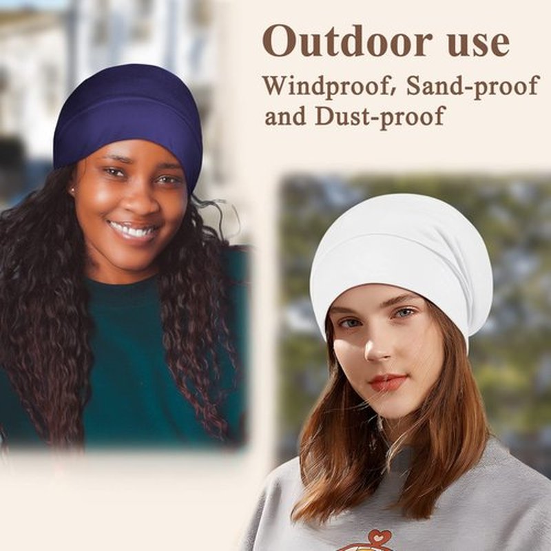 OLESILK Silk Bonnet for Sleeping Women: 100% Mulberry Silk for Frizz Free Curly, Adjustable Strap for Non Slip, Ivory