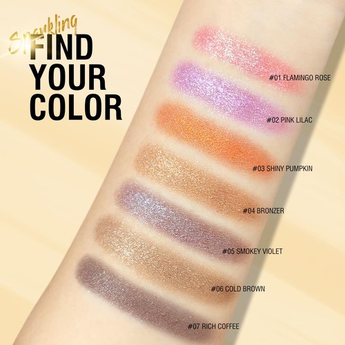 KYDA Single Glitter Eyeshadow, Sparkling Champagne Brown Eyeshadow, Cold Neutral Brown Shimmer Pressed Powder Eyeshadow, High Glow Eyeshadow Compact, Lightweight Blendable Pearl Eyeshadow, Cold Brown