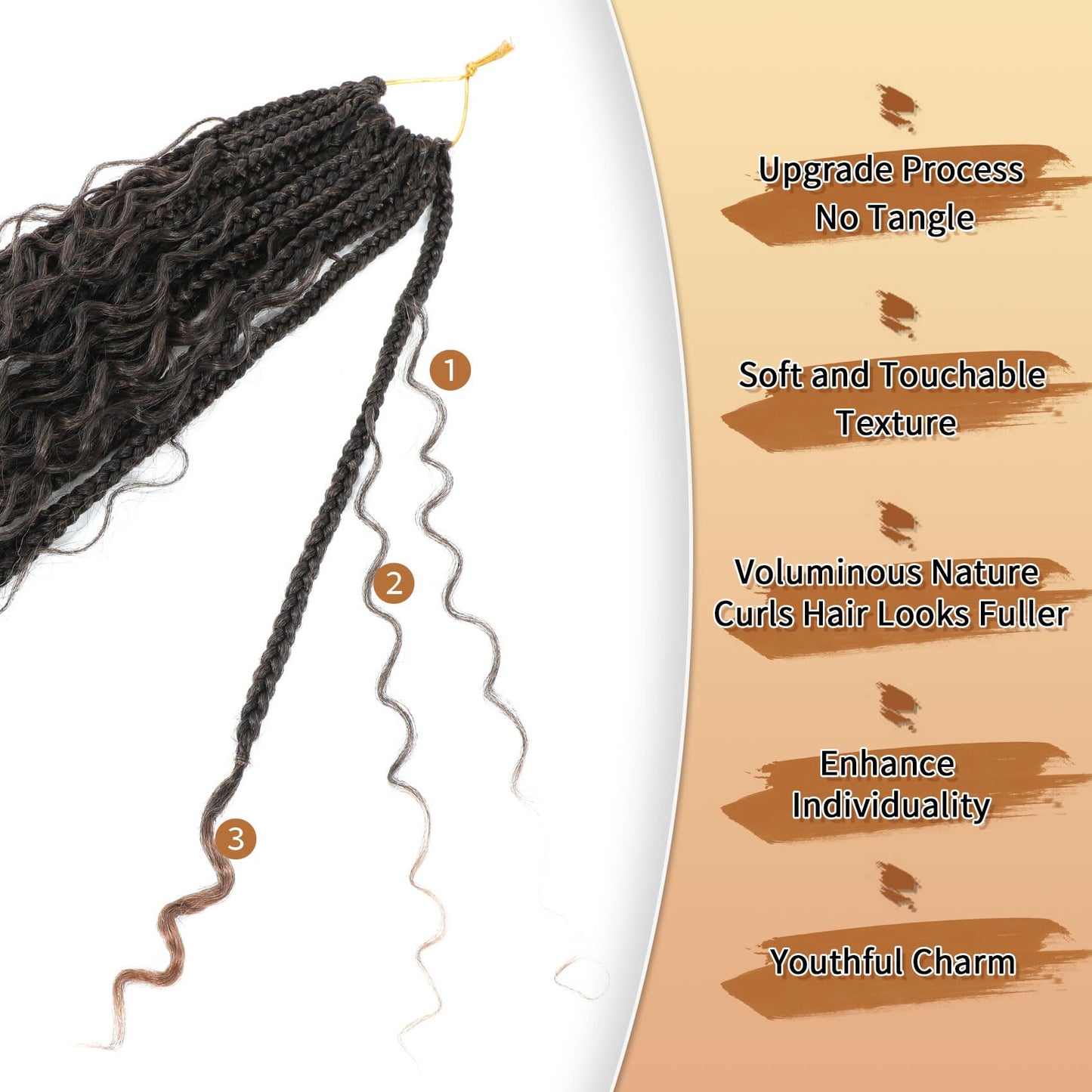 Karida Goddess Box Braids Crochet Hair 12 Inch, 9 Packs Boho Box Braids Crochet Hair for Black Women, Pre Looped Bohemian Crochet Braids With Curly Ends (12 Inch, T30#)