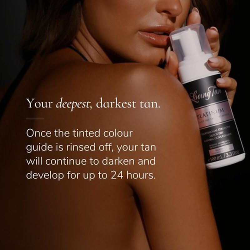 Loving Tan Platinum Mousse, Dark - Streak Free, Natural Looking, Professional Strength Sunless Tanner - 10+ Self Tan Applications per Bottle, Cruelty Free, Naturally Derived DHA - 6.7 Fl Oz