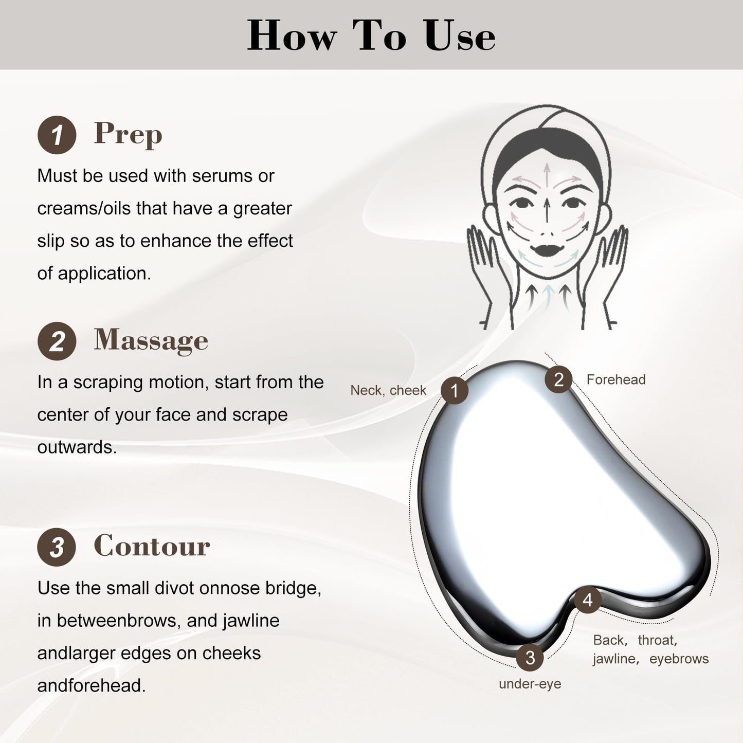 FSwsawX Terahertz Stone Gua sha Facial Tool,cryo gua sha，Natural Terahertz Gua sha Board for SPA Therapy Trigger Point Treatment