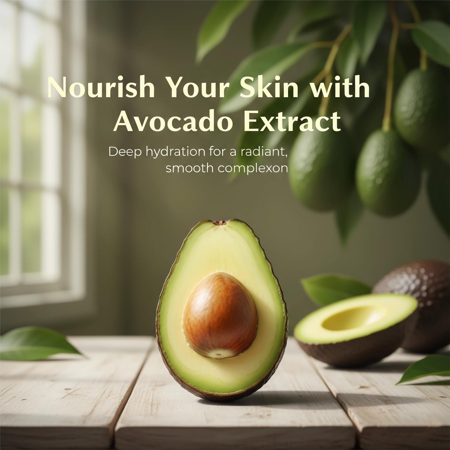 Avocado Skincare Set for Women, 6-Piece Facial Care Kit with Cleanser, Toner, Serum, Lotion, Cream & Eye Cream, Hydrating Moisturizing Gift Set for Teens & Girls