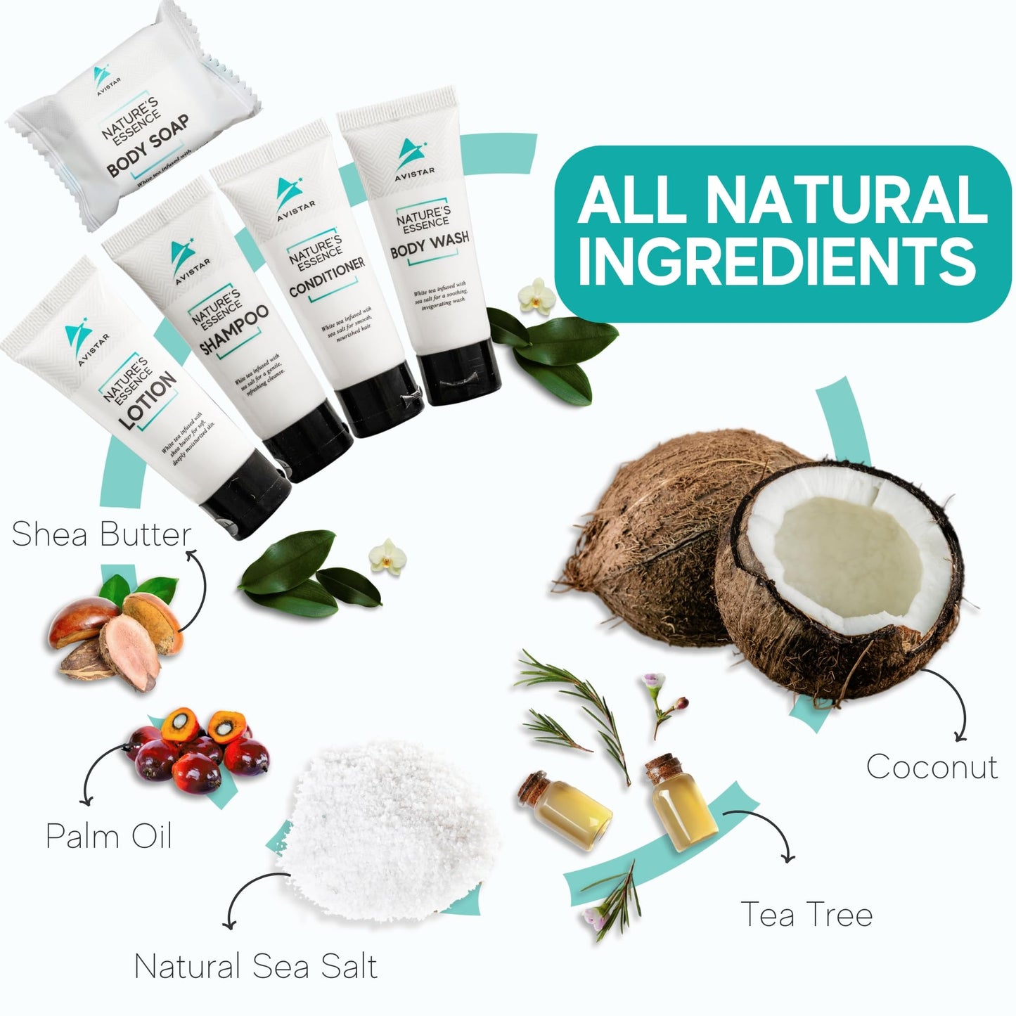 270 Piece Hotel Soap & Bulk Toiletries - Travel Essentials for BnB Hosts & Guests - Hotel Shampoo & Conditioner Supplies for Guests, Hotel Toiletries Bulk Set, Mini Bulk Travel Size Toiletries
