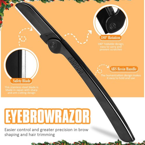 Yougai Tweezers and Nail Clipper Set,9 Pcs Professional Stainless Steel Tweezers Kit-Great Precision Tweezers with Curved Scissors and Eyebrow Razor for Daily Beauty Tools with Leather Travel Case