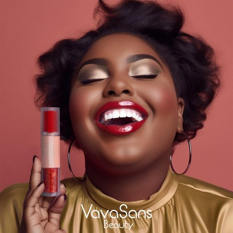 VavaSans Ruby Red Matte Liquid Lipstick with Red Clear Glitter Lip Gloss 2 In 1 Dual Ended Highly Pigmented Long Lasting Non Sticky Transfer Proof High Shine Finish Makeup for Girls and Women
