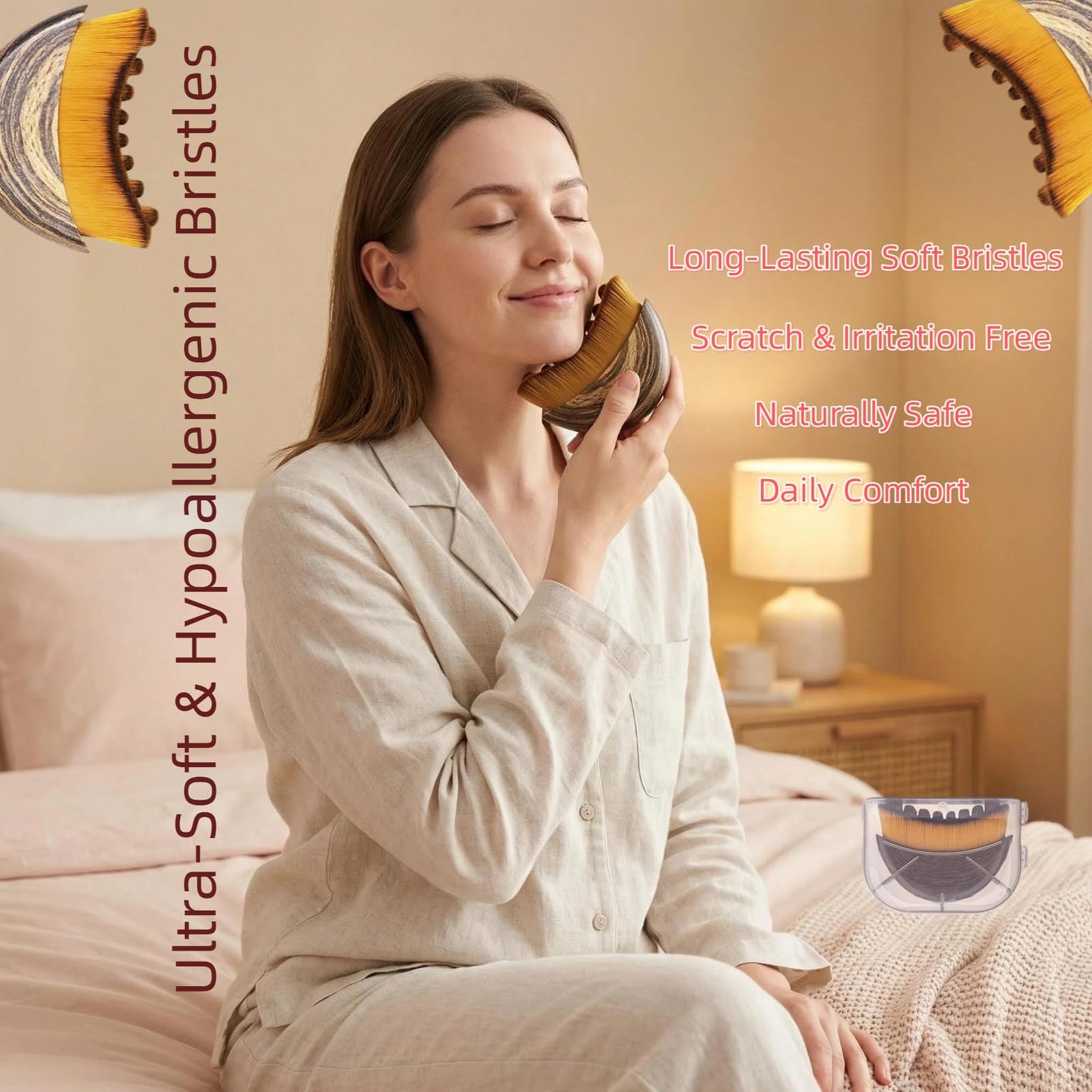 New Lymphatic Contour Face Brush - Manual Lymphatic Drainage Massager for Chin, Jawline Sculpting and Puffiness Reduction - Ergonomic Design with Soft Bristles for Facial Rejuvenation and Neck Care.