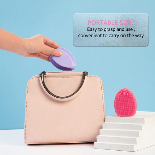 Silicone Face Scrubber,2 Pack Face Scrubber for Women Men, Facial Cleansing Brush Face Exfoliator Scrubber Brushes for Facial Cleansing Exfoliating Blackhead Removing Acne Pore Face Massaging