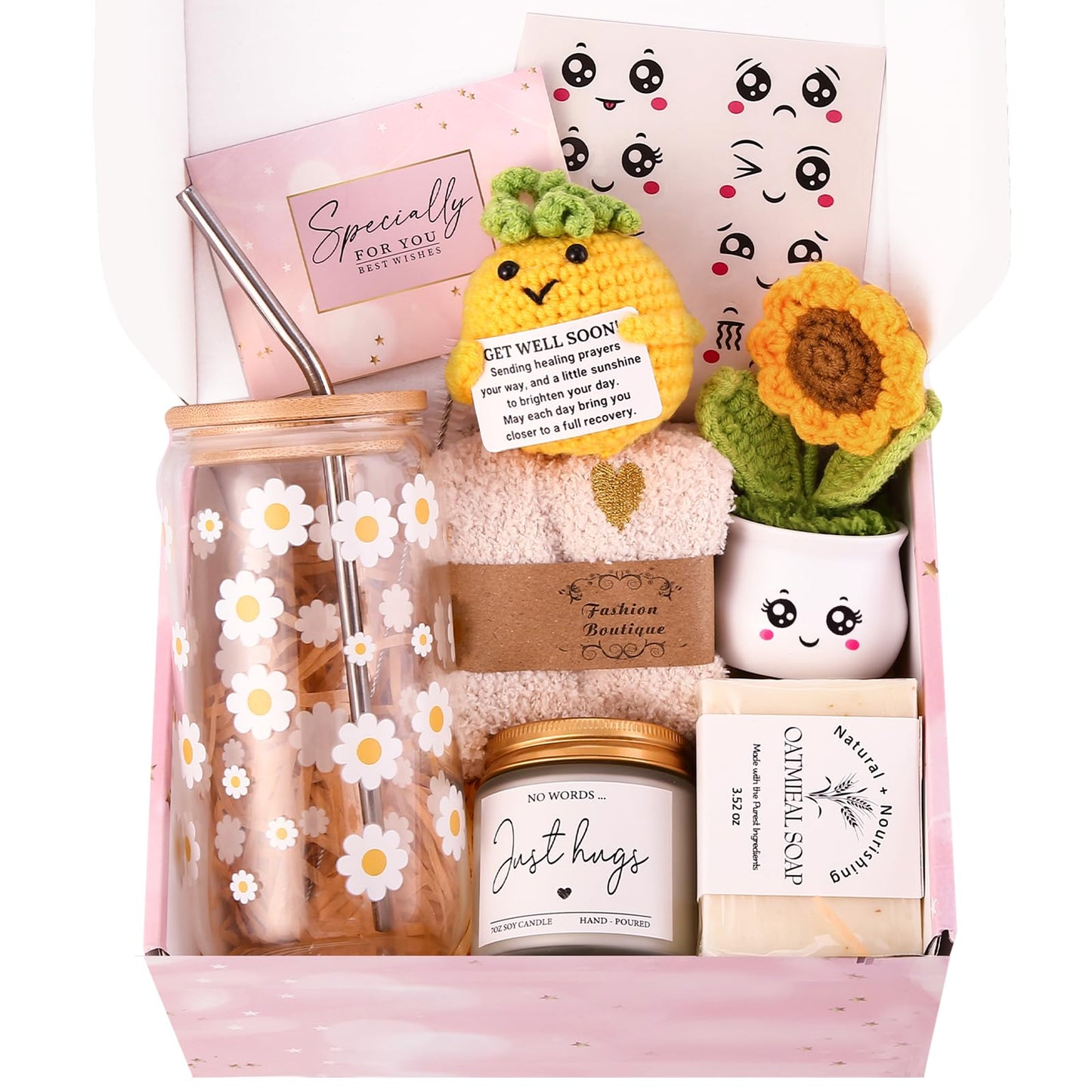 Get Well Care Package Gifts for Women, Self Care Gifts Basket, After Surgery Recovery Gift Set for Friends Sister Mom, Thank You Present for Her