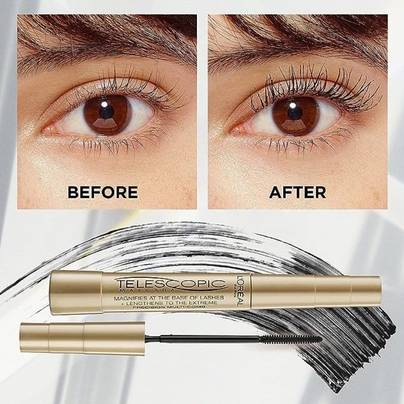 2 x L'Oreal Paris Telescopic High Precision Flexible 8ml Mascara - Black
