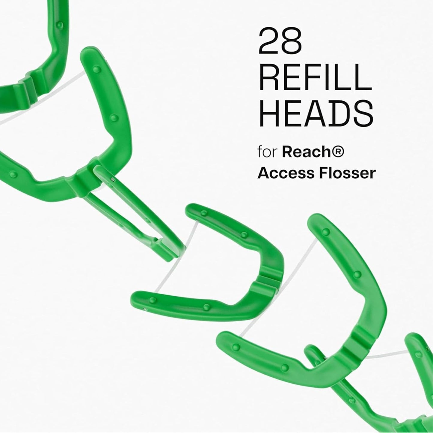 REACH Ultra Clean Access Flosser Mint Refill Heads, 28 Count (Pack Of 6)