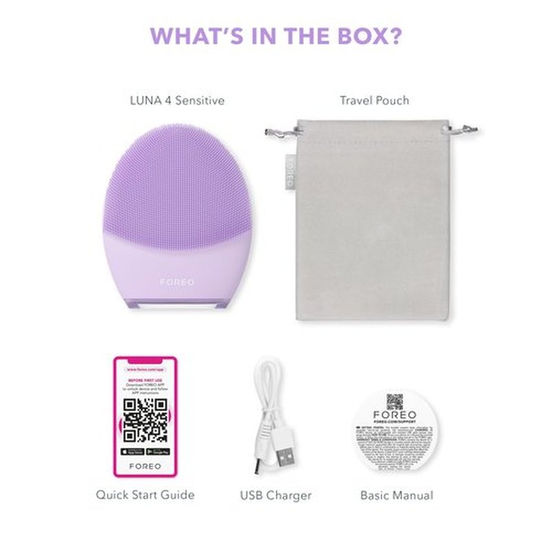 FOREO LUNA 4 Face Cleansing Brush - Firming Face Massager - Anti Aging Face Care - Enhances Absorption of Facial Skin Care Products - Simple Skin Care Tools - Sensitive Skin