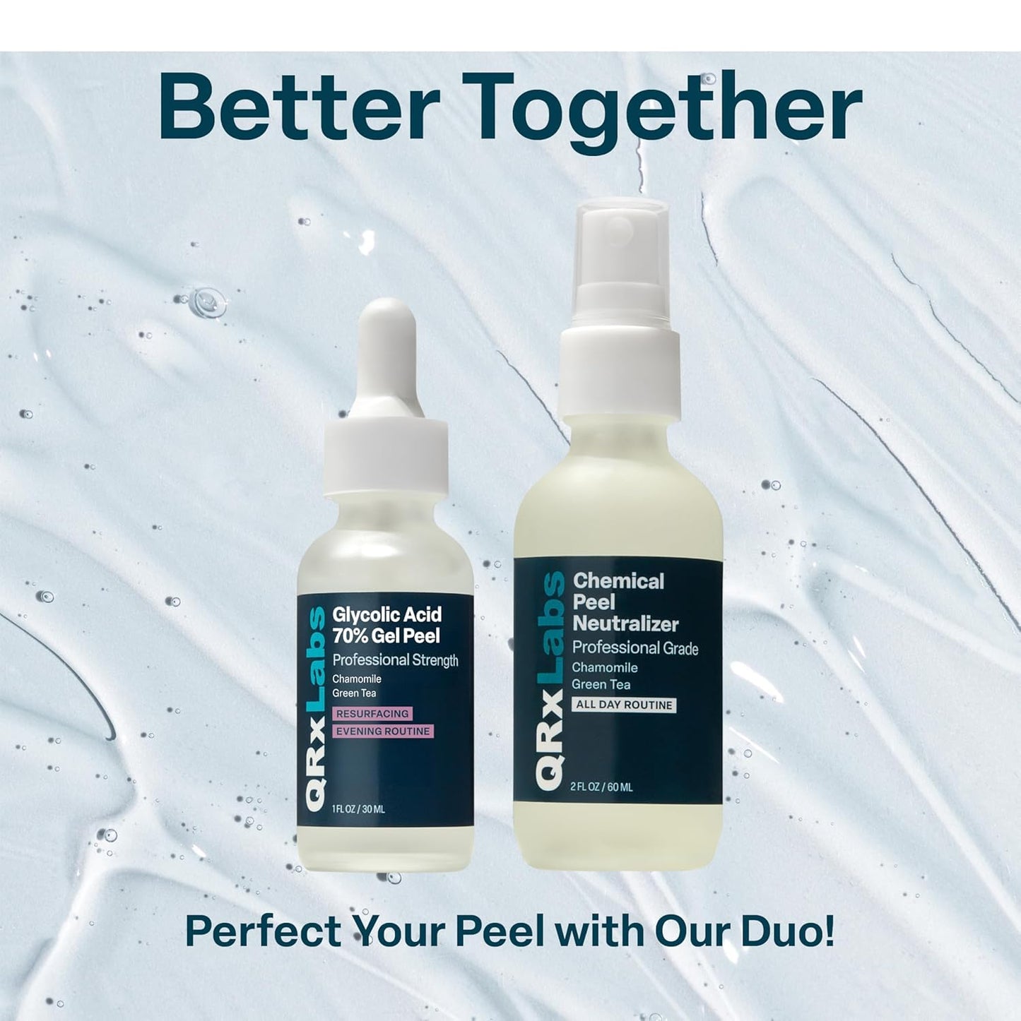 QRxLabs 70% Glycolic Acid Gel Peel & Neutralizer Set