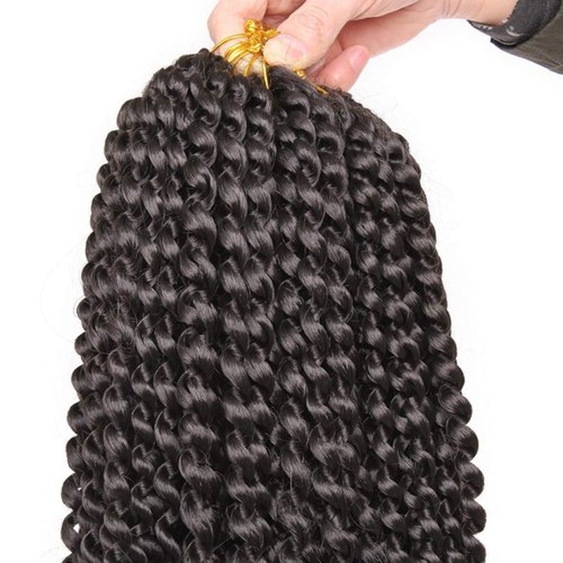 Leeven 7 Packs Passion Twist Hair 12 Inch Water Wave Crochet Braiding Hair Dark Brown Bohemian Passion Twist Synthetic Braids Bomb Spring Twist Braiding Hair for Distressed Butterfly Locs 4#
