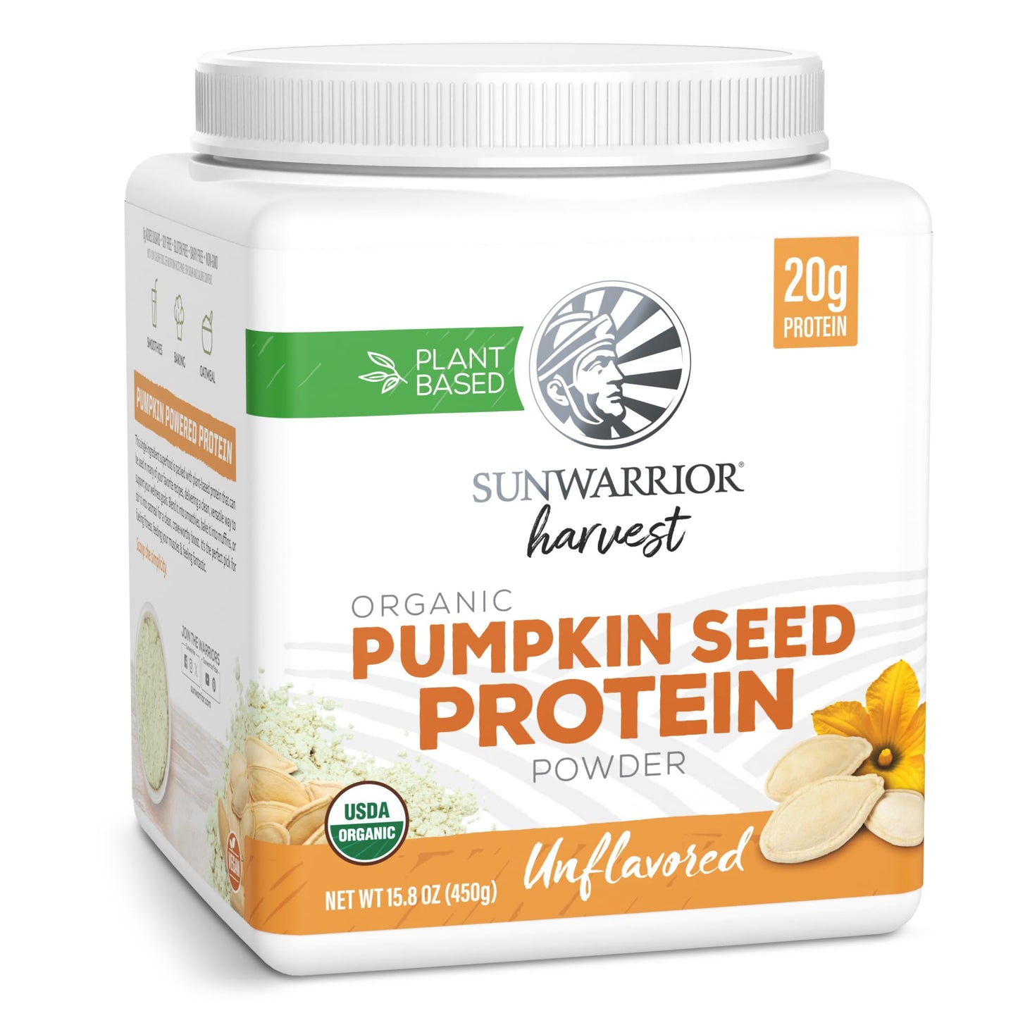 Organic Protein Powder Pumpkin Seed Protein Cold Pressed Single-Ingredient Superfood Plant-Based, Easy to Digest All 9 Essential Amino Acids Mild Flavor for Smoothies, Baking & 20g Protein 15 Servings