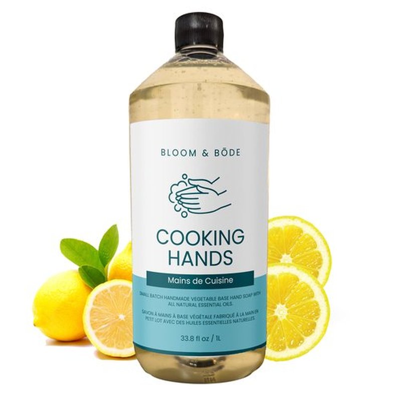 Bloom & Bōde Luxury Liquid Hand Soap Refill - Natural Scented Hand Wash - Gentle Hand Soap with Essential Oils & Aloe Vera - Moisturizing Handwash for Kitchen - Cooking Hands Scent, 33.8 fl oz