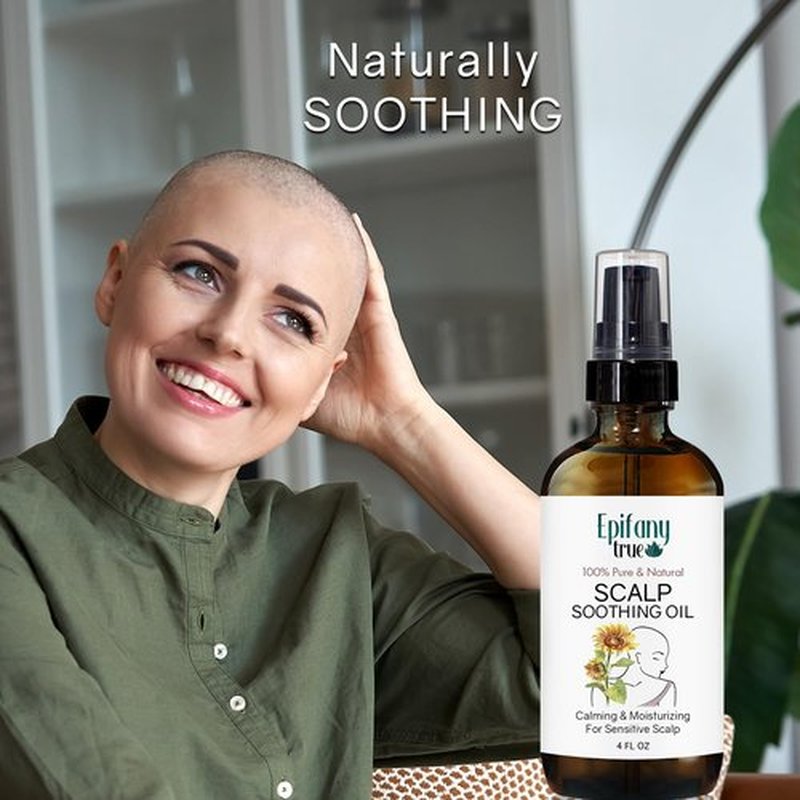 Epifany True Scalp Soothing Oil 4oz for Itchy Dry Sensitive Scalp & Skin | 100% Natural | Vitamin E Rich Antioxidant Ingredients | Intensely Moisturizing | Calming to Sunburns
