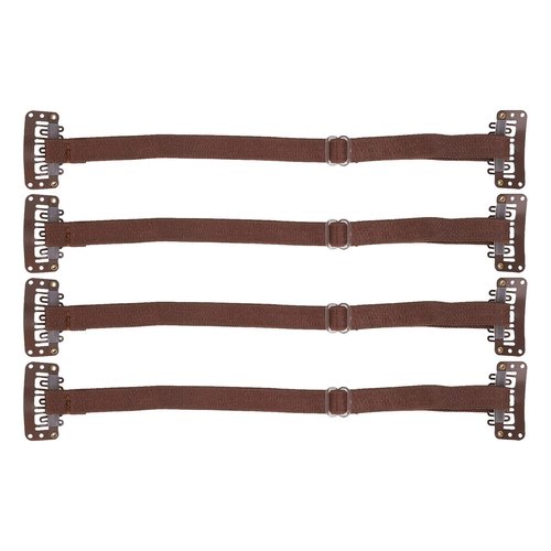 Facelift Band,Facelift Bands With Clips,Face Lifting Band, 4Pcs Adjustable Elastic Facial Belt Eye Wrinkle Removal Belt with Hairclip, Firm Skin (Brown)