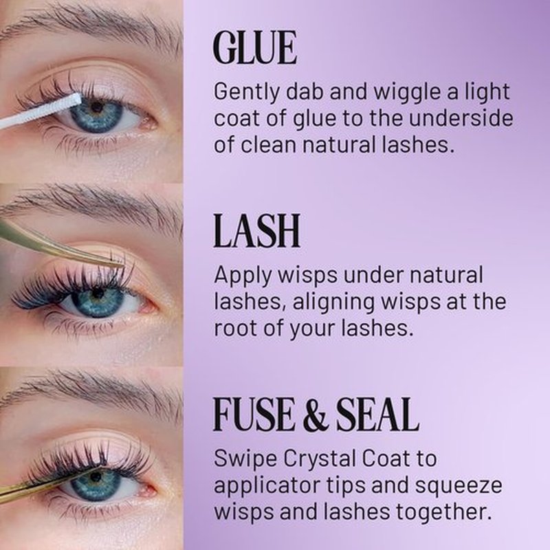 Lilac St - Lilac Lash Glue (Clear) - Beginner Lash Cluster Glue - Precise Brush Tip Applicator - Strong Hold & Easy Removal - Waterproof - Sensitive Eyes Safe - Cruelty Free, Vegan, Women Founded