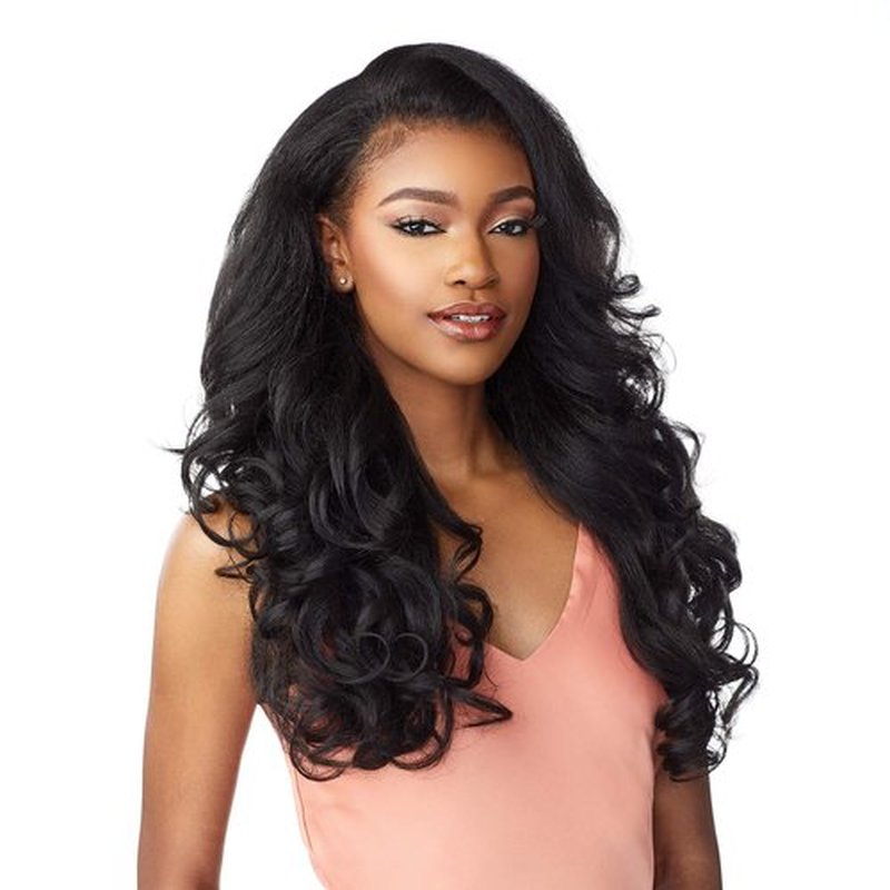 Sensationnel Instant weave half wig - iwd 3 synthetic half wig or updo cap with adjustable drawstring for seamless hair blending - IWD 3 (T2/27)