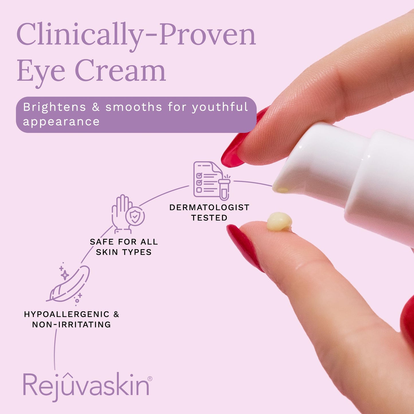 Rejuvaskin Retinoid Eye Cream, Under Eye Cream with Tri-RetinX Complex, Reduces Dark Circles & Puffiness, Anti-Aging Eye Treatment, 20ml