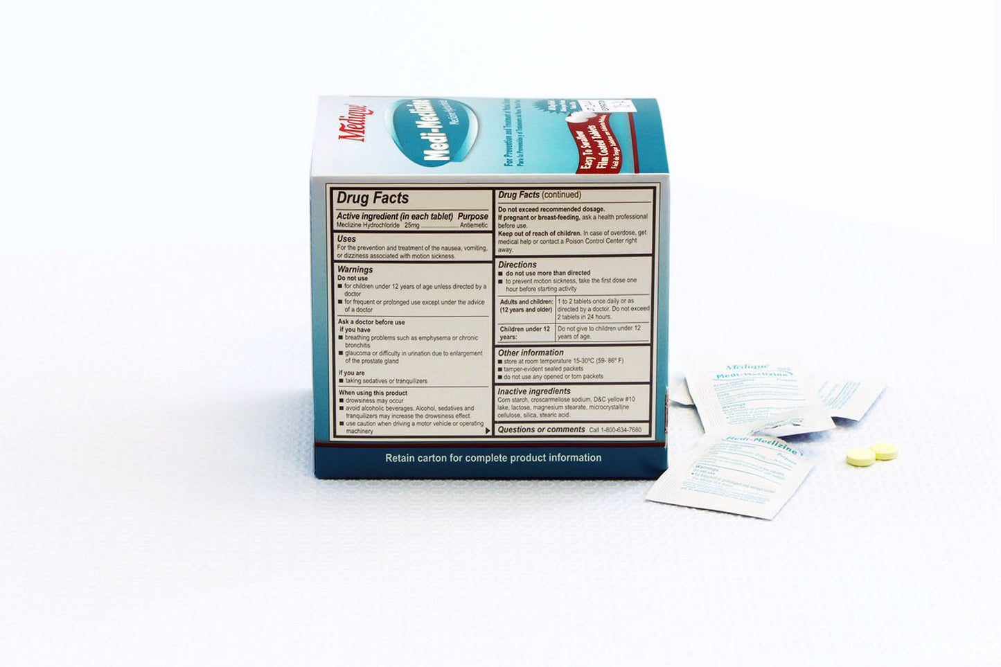 Medique 47933 Medi-Meclizine, 100 Tablets , White