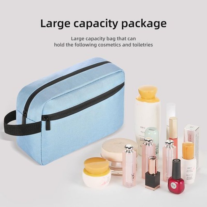 Icramsy Travel Toiletry bag Toiletry bag for women men Hanging toiletry bag Cosmetic bag Travel accessories for Women Men (Sky blue)