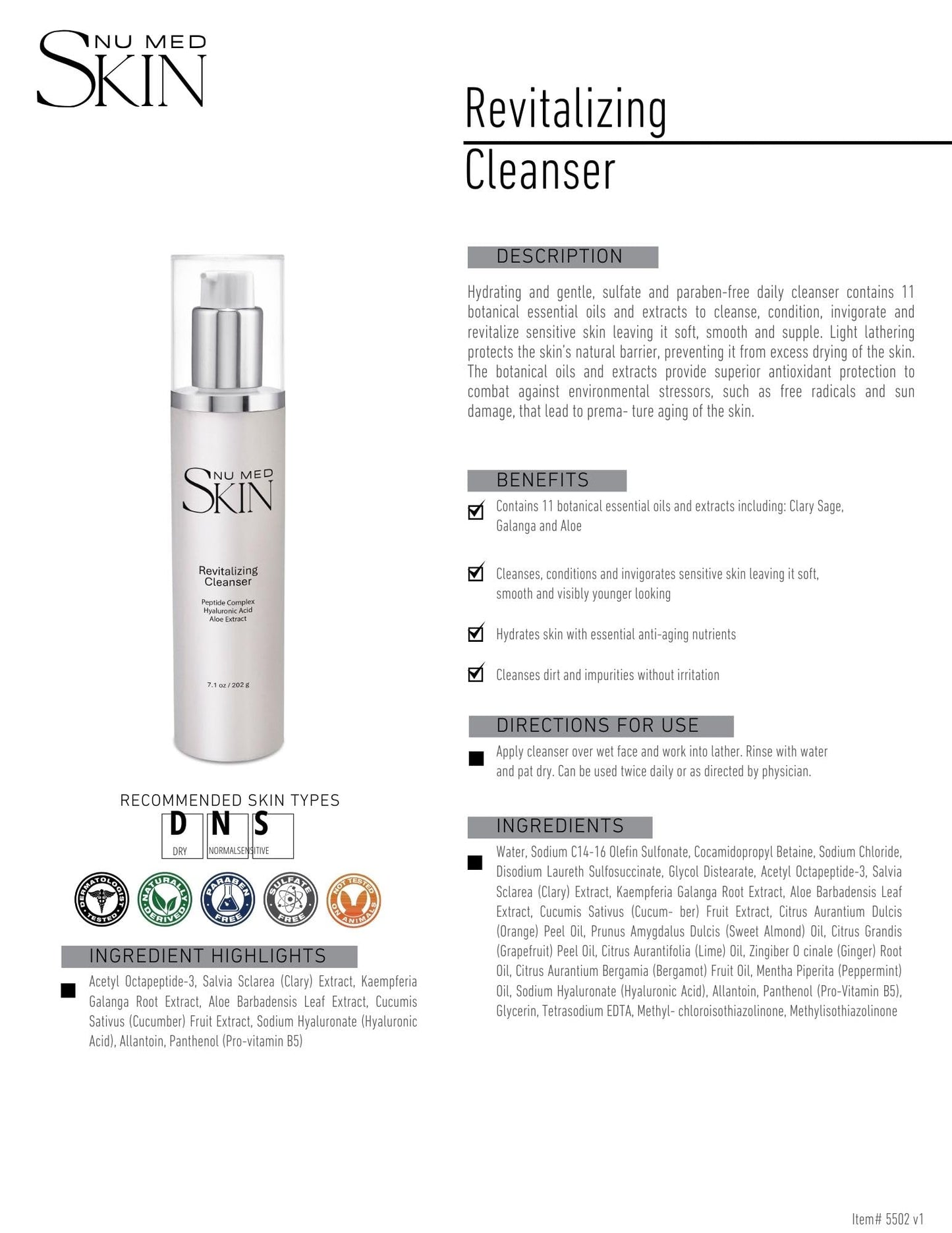 Revitalizing Cleanser - Daily Gentle Cleansing For All Skin Types