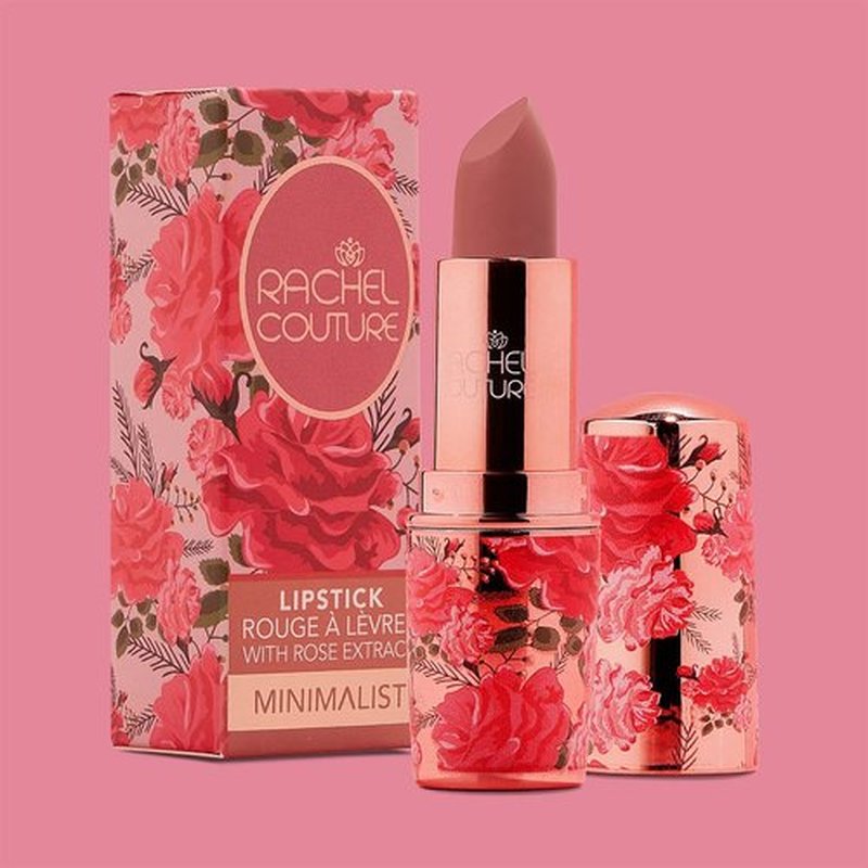 Rachel Couture Matte Lipstick with High Impact Color | Vegan & Cruelty Free | Infused with Rose Extract - 0.12 Oz - Minimalist