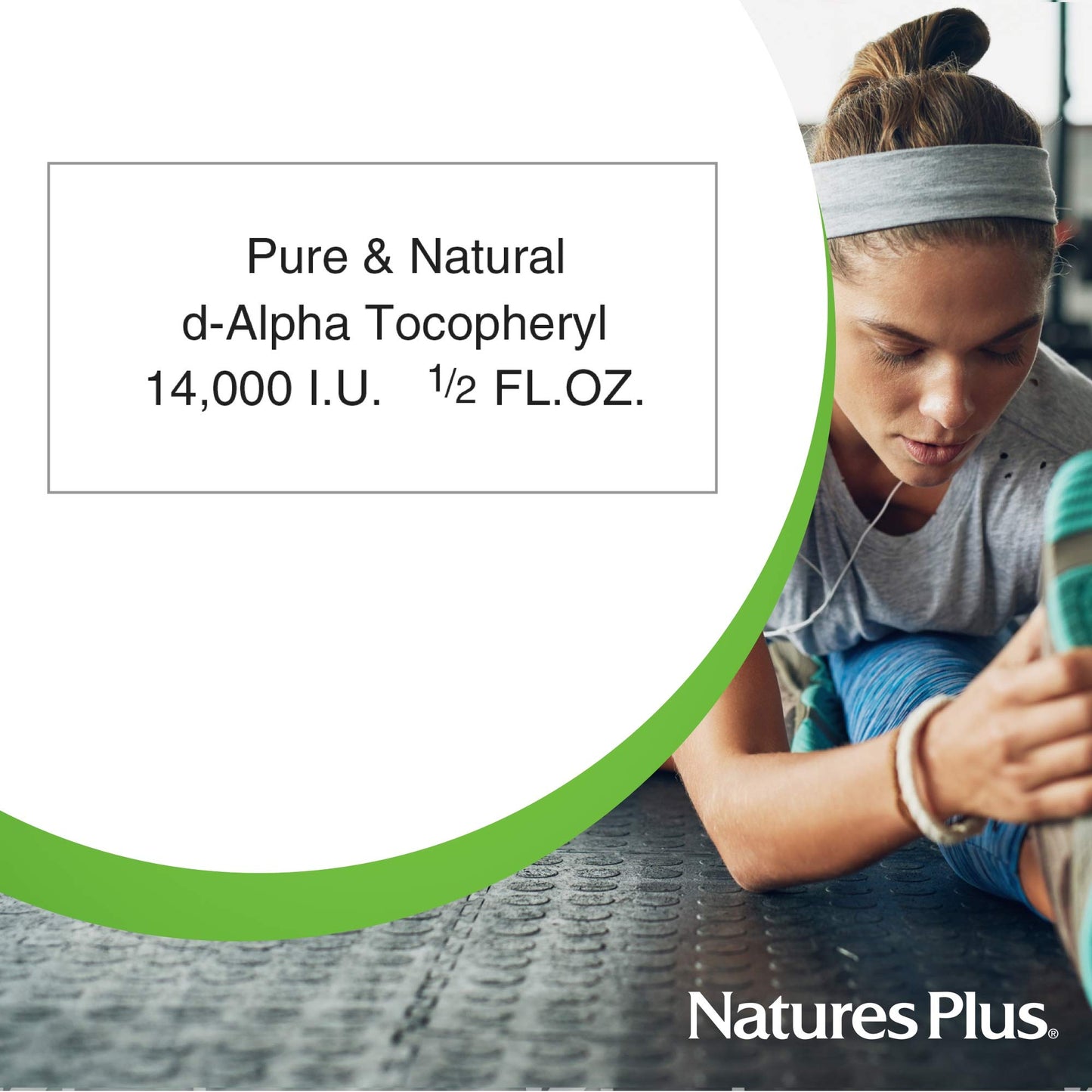 NaturesPlus Liquid Vitamin E Oil 14,000 IU - 0.5 fl oz - Moisturizes Face & Skin, Reduces Brown Spots, Strengthens Nails, Promotes Hair Growth - Vegan