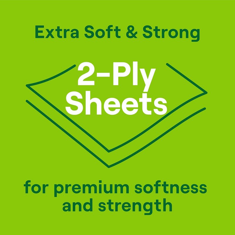 Seventh Generation Toilet Paper - 100% Recycled 2-Ply Bath Tissue | Extra Soft, Chlorine-Free, 12 Rolls