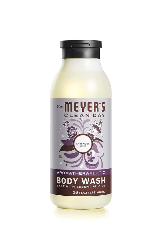 MRS. MEYER'S CLEAN DAY Lavender Body Wash - Moisturizing Shower Gel with Essential Oils | 16 oz