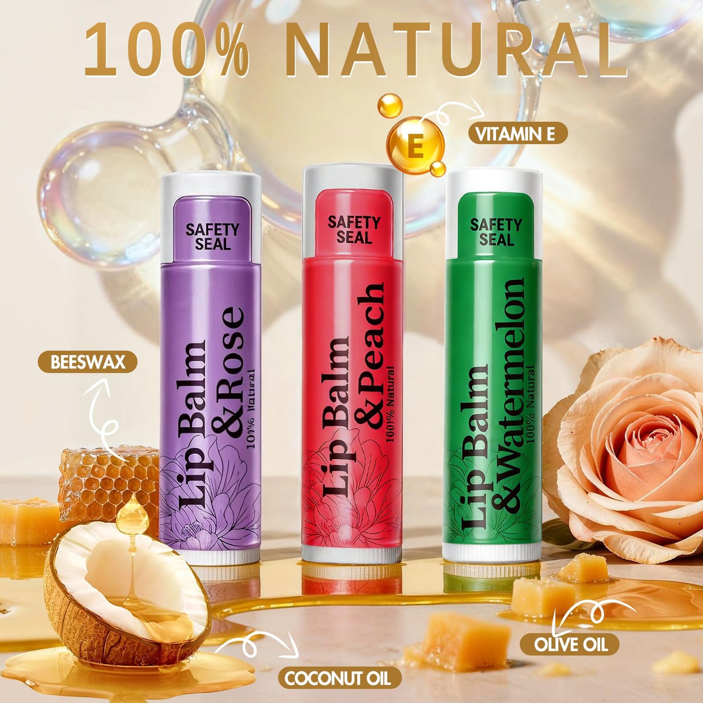 RBUGR Lip Balm Bulk Lip Balms & Moisturizers 168 Pack 12 Flavored