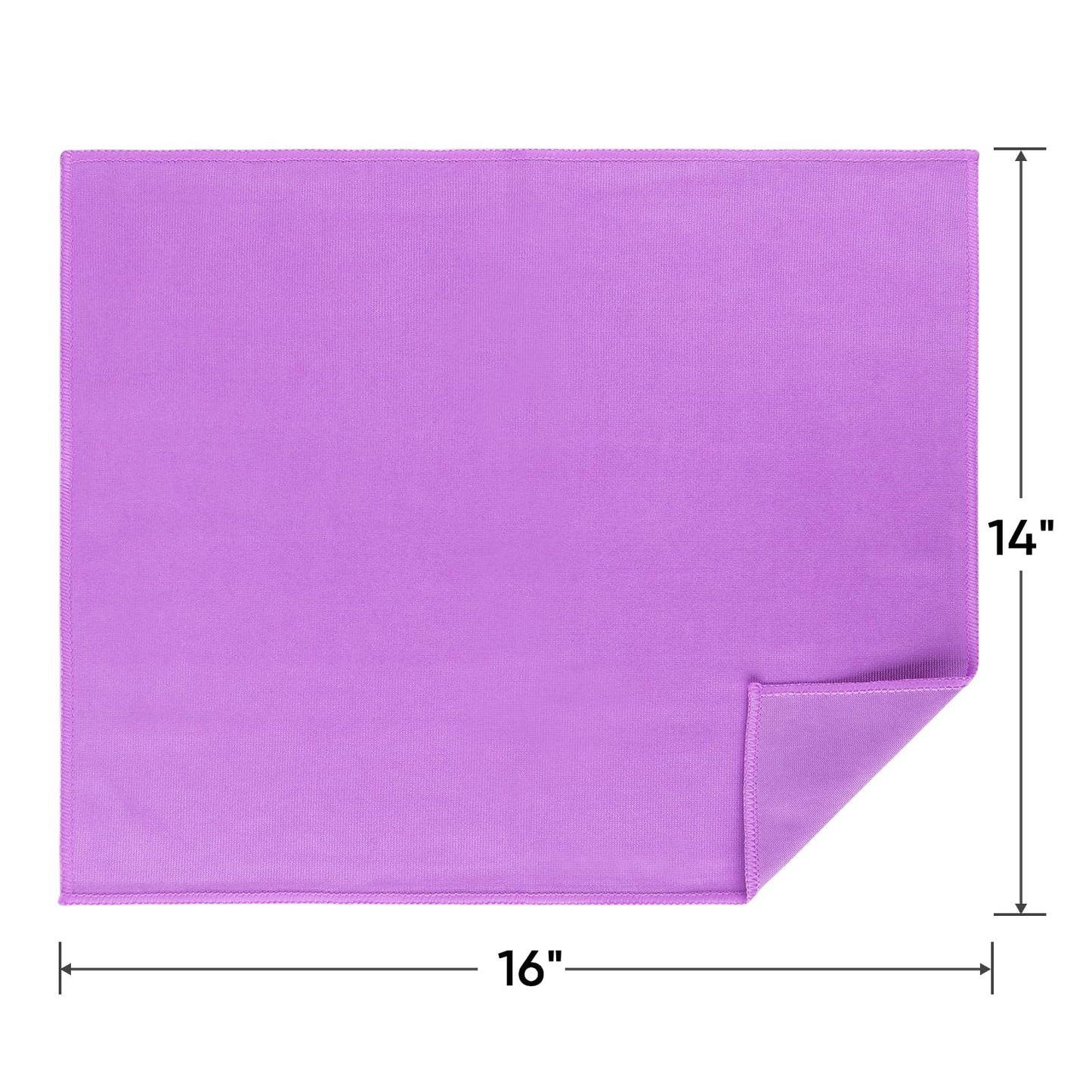 HOMEXCEL Microfiber Glass Cleaning Cloths 6 PK, Lint Free Streak Free, Reusable Microfiber Magic Cleaning Cloth for Windows, Glasses, Mirrors, Screens, Stainless Steel, and More Purple-14×16"