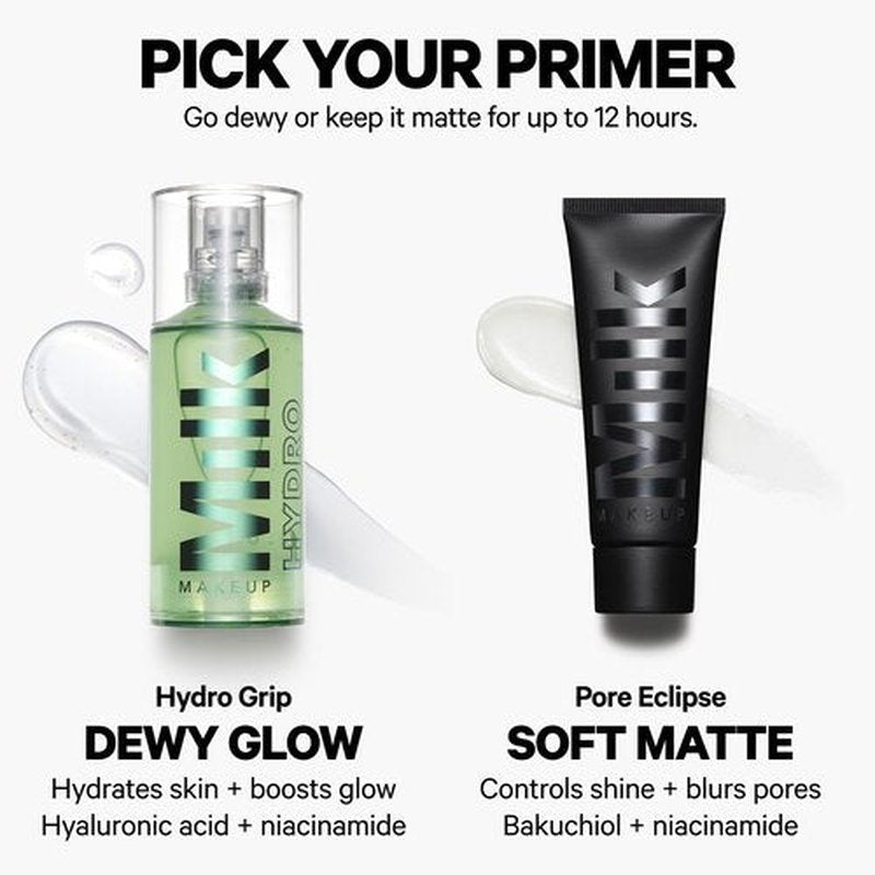 Milk Makeup Hydro Grip Primer - 5.28 fl oz - Hydrates & Grips Makeup for Up to 12 Hours - Prevents Caking - All Skin Types - Vegan, Cruelty Free